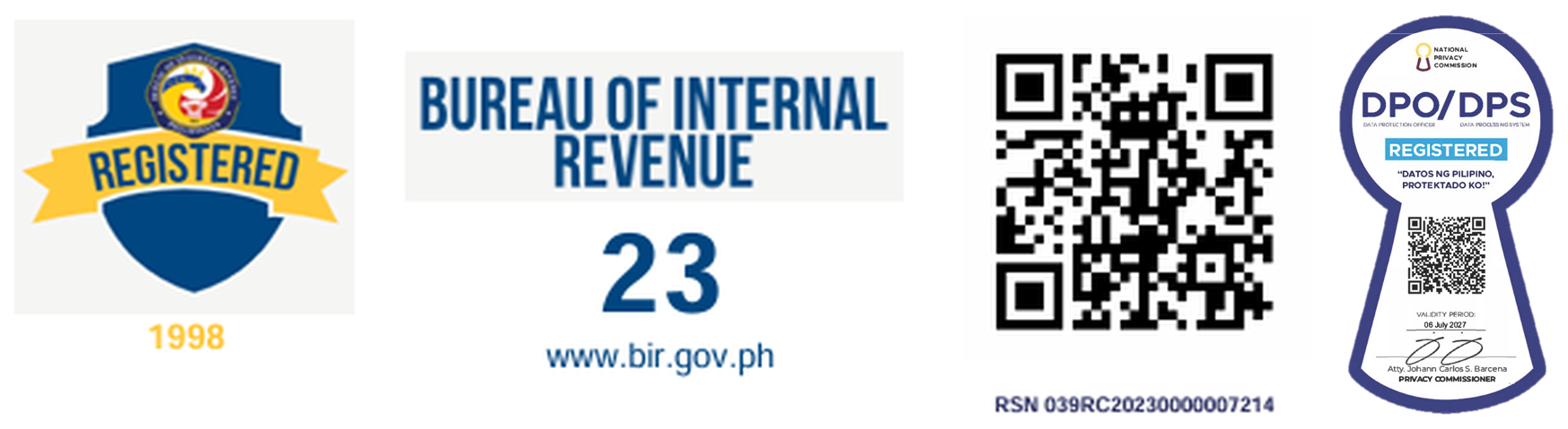 BIR and National Privacy Commission registrations of UP Provident Fund